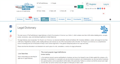 Desktop Screenshot of legal-dictionary.thefreedictionary.com