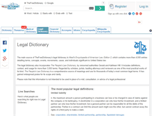 Tablet Screenshot of legal-dictionary.thefreedictionary.com